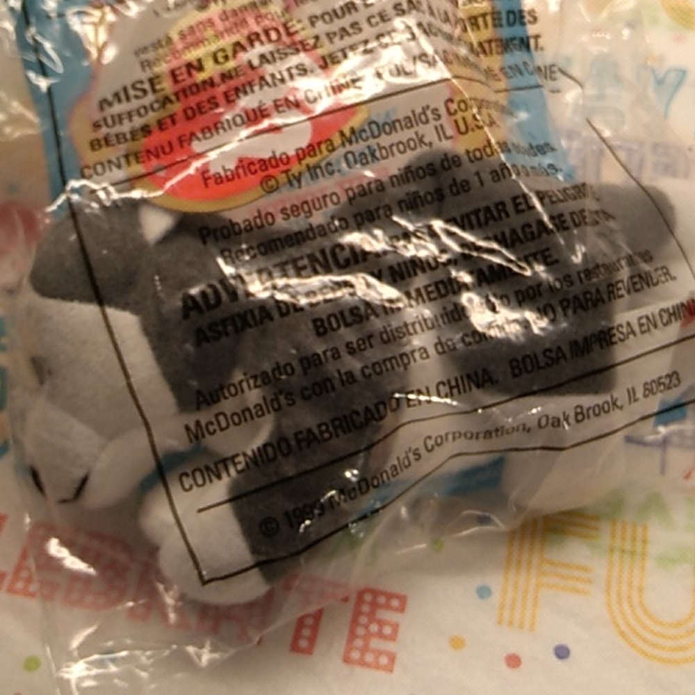 1999 MCDONALD'S NOOK THE HUSKY BEANIE BABY